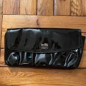 Coach Black Patent Leather Clutch